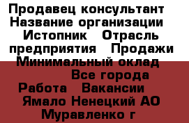 Продавец-консультант › Название организации ­ Истопник › Отрасль предприятия ­ Продажи › Минимальный оклад ­ 60 000 - Все города Работа » Вакансии   . Ямало-Ненецкий АО,Муравленко г.